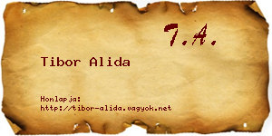 Tibor Alida névjegykártya